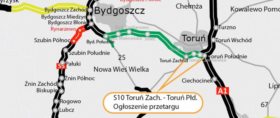 Ruszają przetargi na wszystkie odcinki S10