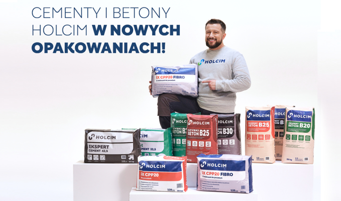 Nowe opakowania cement&oacute;w i beton&oacute;w Holcim