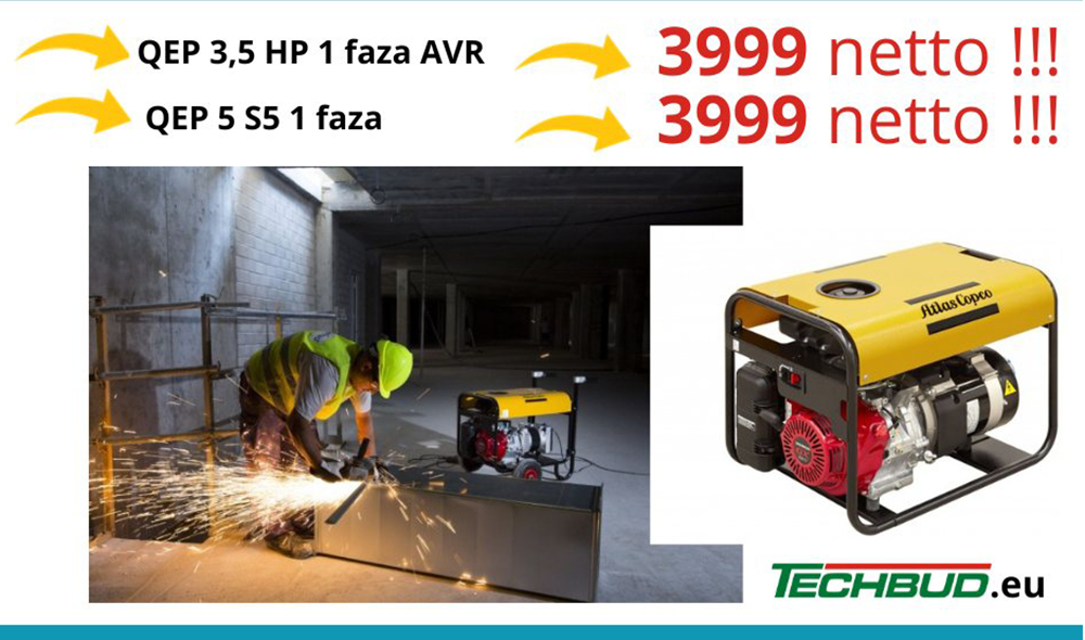 Mega wyprzedaż agregatów Atlas Copco!